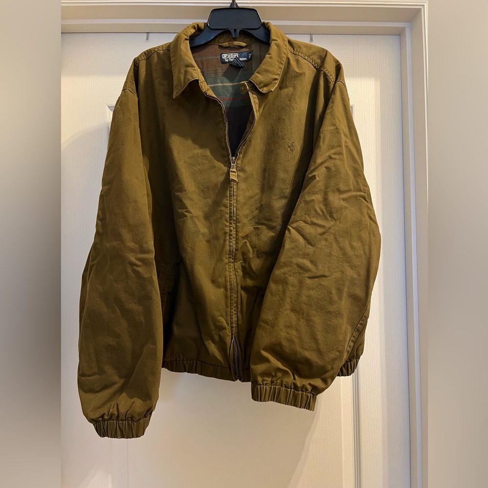 Sale!  Ralph Lauren Olive/Bark Bomber Jacket with Zip—Great condition!